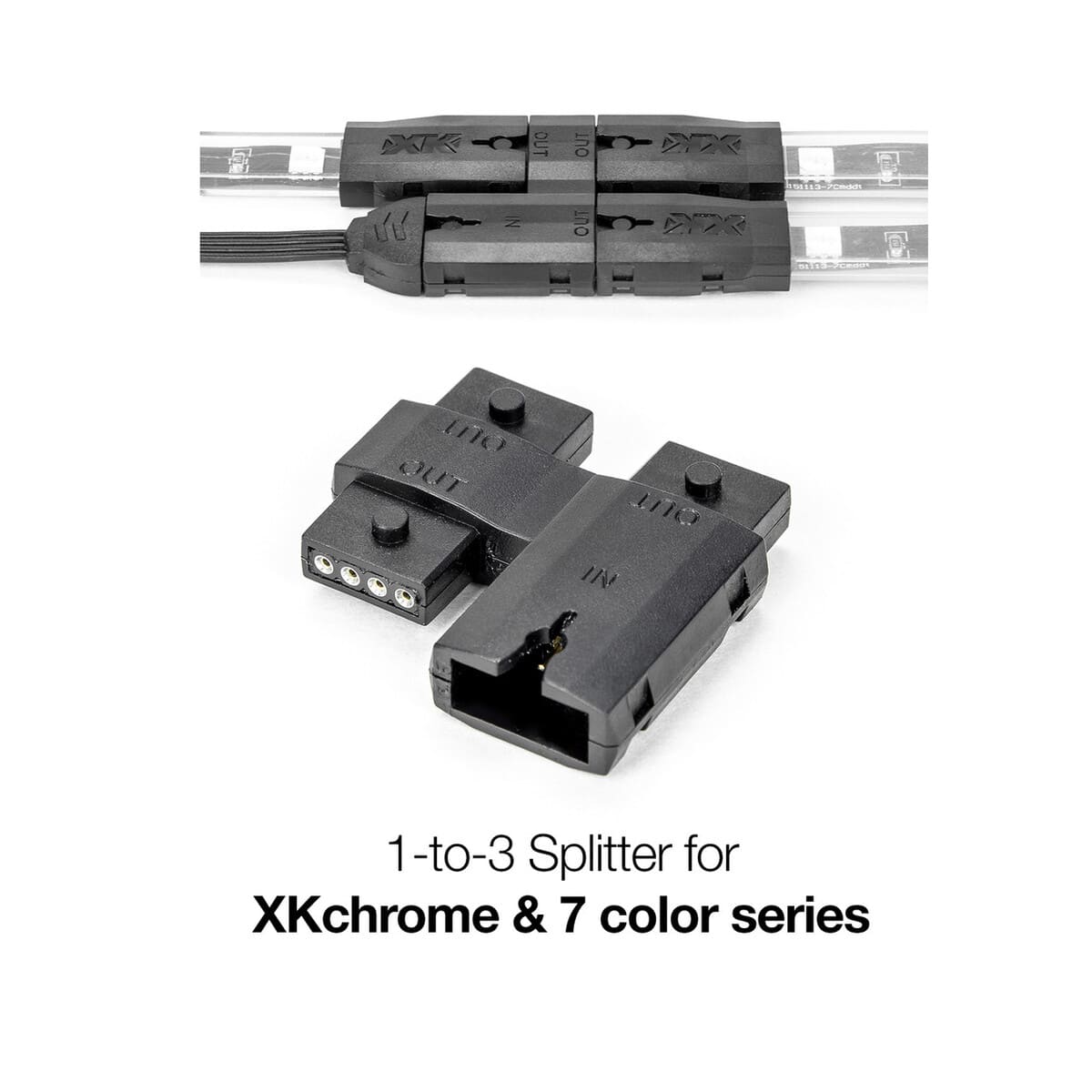 XK Glow XKchrome & 7 Color 1 - 3 Splitter Block