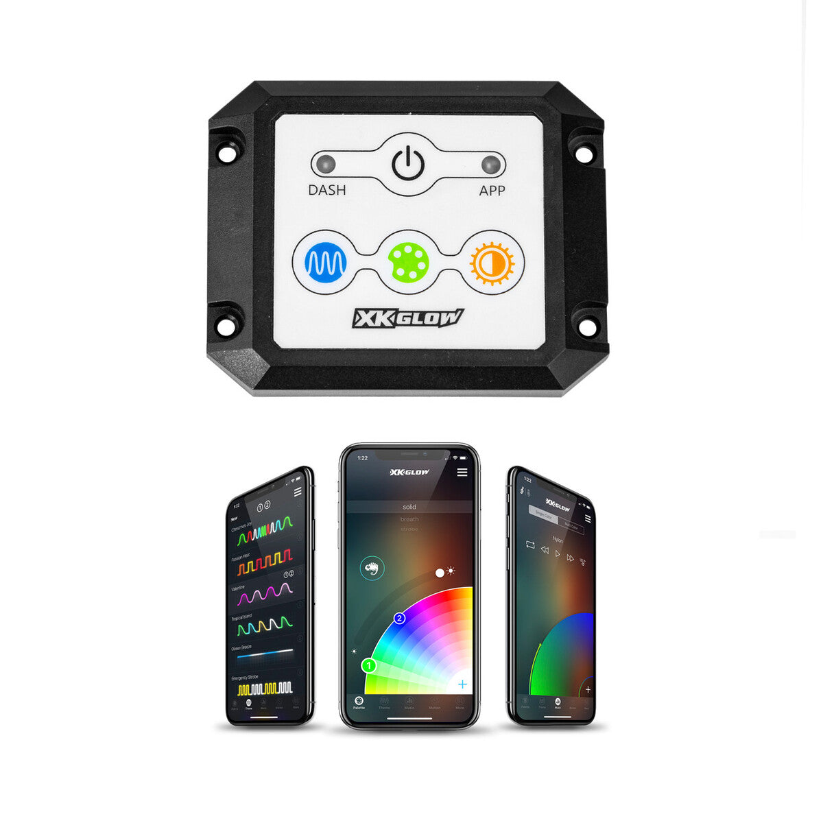 XK Glow XKCHROME Dual Mode Dash Surface Mount Controller