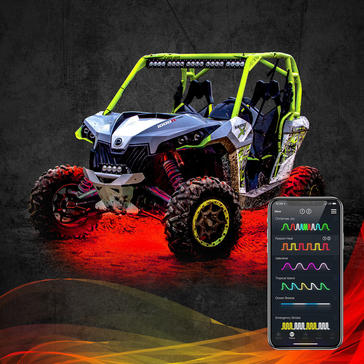 XK Glow XKchrome Smartphone App Controlled RGB LED Offroad Rock Light Kits