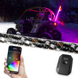 XK Glow XKchrome Smartphone App Side by Side UTV 2nd Gen LED Whip Kits