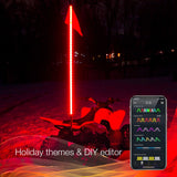 XK Glow XKchrome Smartphone App Side by Side UTV 2nd Gen LED Whip Kits