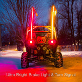 XK Glow XKchrome Smartphone App Side by Side UTV 2nd Gen LED Whip Kits