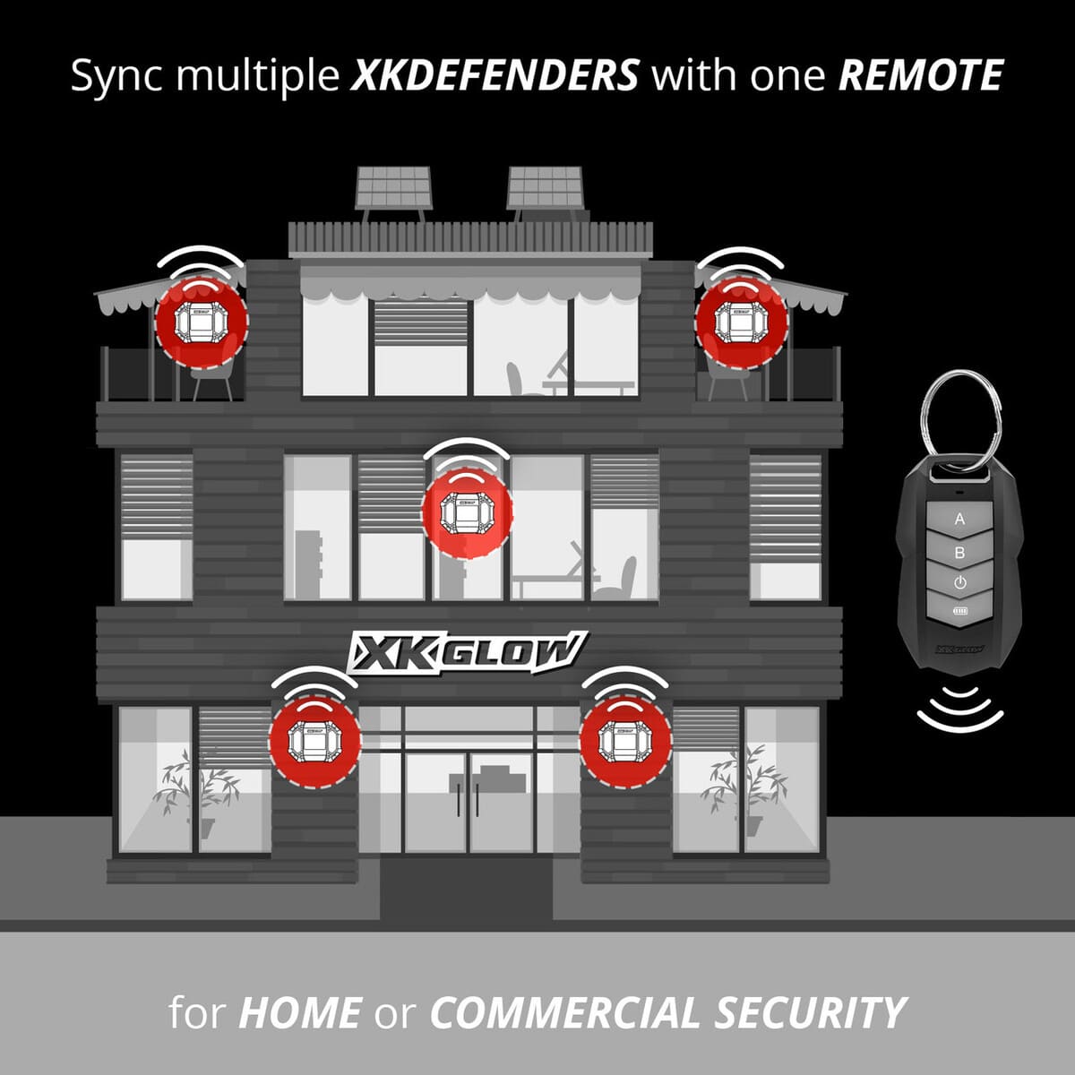 XK Glow XKdefender 7 Mode LED Work & Security Light w/ Remote