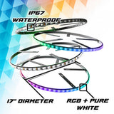 XK Glow XKmax RGBW Color Chasing w/ App-controlled LED Wheel Ring Lights