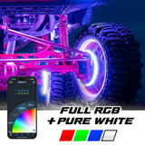 XK Glow XKmax RGBW Color Chasing w/ App-controlled LED Wheel Ring Lights