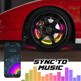 XK Glow XKmax RGBW Color Chasing w/ App-controlled LED Wheel Ring Lights