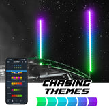 XK Glow XKmax RGBW LED Whip Lights w/ COB LED strip & app control