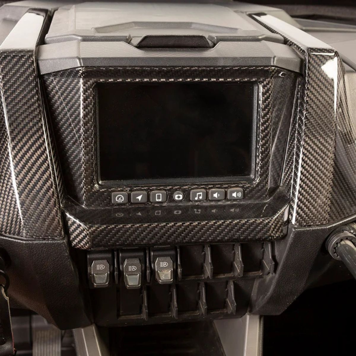 XKraft '20-'24 Polaris RZR Pro/Turbo Carbon Fiber Ride Command Surround