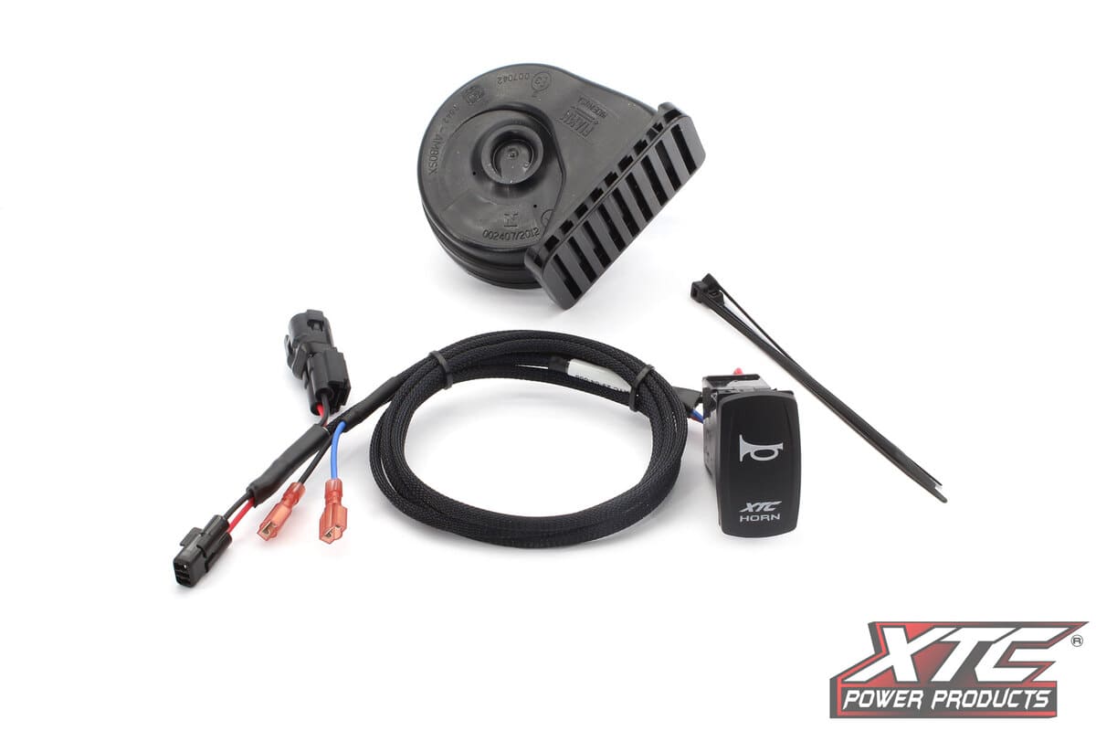 XTC '24-'26 CFMOTO UFORCE U10 Pro Plug & Play Horn Kit w/ Blue LED Lit Rocker Switch