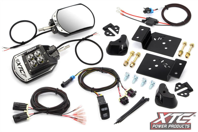 XTC '24-'26 Kawasaki Ridge SIX12 Lit Side View Mirror Kit
