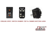 XTC Amber Top & Bottom LED ON/OFF SPST Rocker Switch