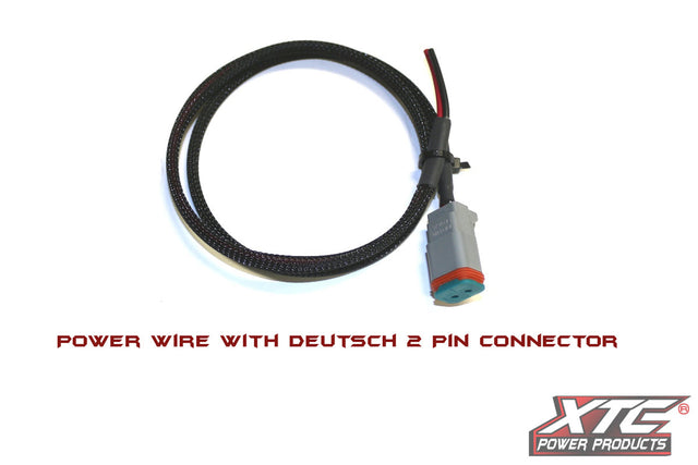 XTC Deutsch 3′ 2 Pin End on One Connector Power Wire