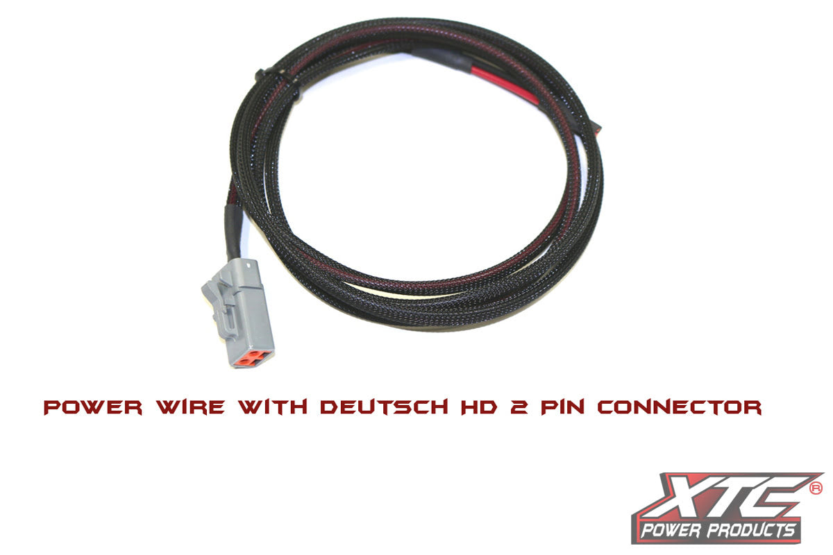 XTC Heavy Duty Deutsch 2 Pin Connector on One End 6' Power Cable