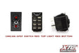 XTC ON/OFF/ON Red Top & Bottom LED DPDT Rocker Switch