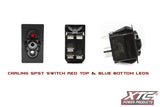 XTC ON/OFF Red Top & Blue Bottom LED SPST Rocker Switch