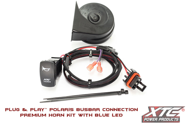 XTC Polaris Plug & Play Busbar Horn Kit w/ Laser Engraved Rocker Switch & Blue LED