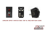 XTC Red Top & Bottom LED ON/OFF SPST Rocker Switch