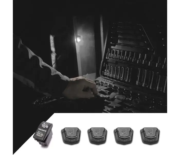 Ravek Polaris Xpedition Plug & Play Automatic UTV Trunk Bed White Light Kit