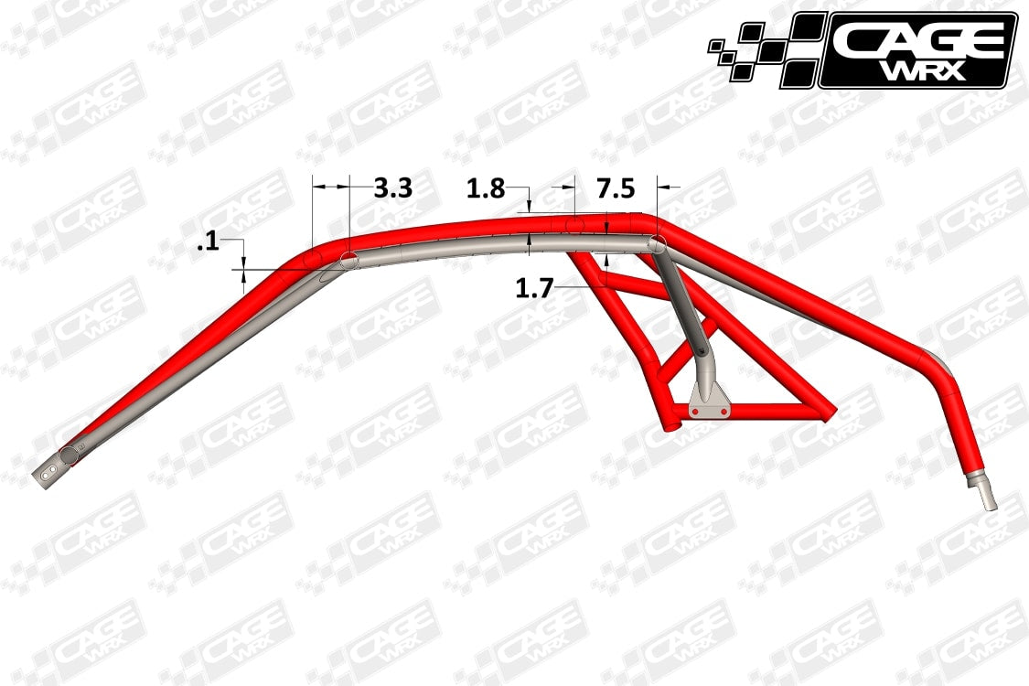 CageWRX Super Shorty Assembled Cage  - Polaris RZR Turbo R 2022+