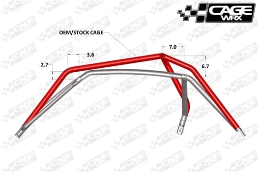 CageWRX Super Shorty Assembled Roll Cage - RZR XP1000/Turbo (2014-2018)