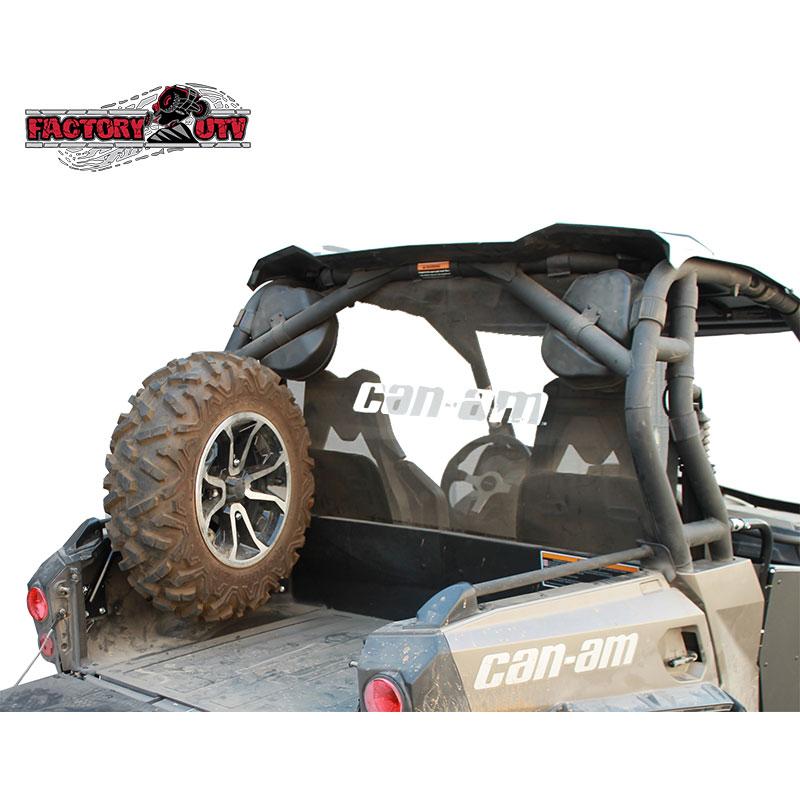Tire Racking Systems Commander Factory UTV Can-Am Commander Bed Mount Spare Tire Carrier – Fueled UTV