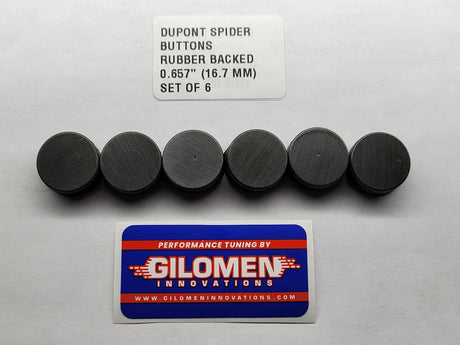 Gilomen Innovations Set Of 6 Dupont Rubber Backed 16.7mm Spider Button