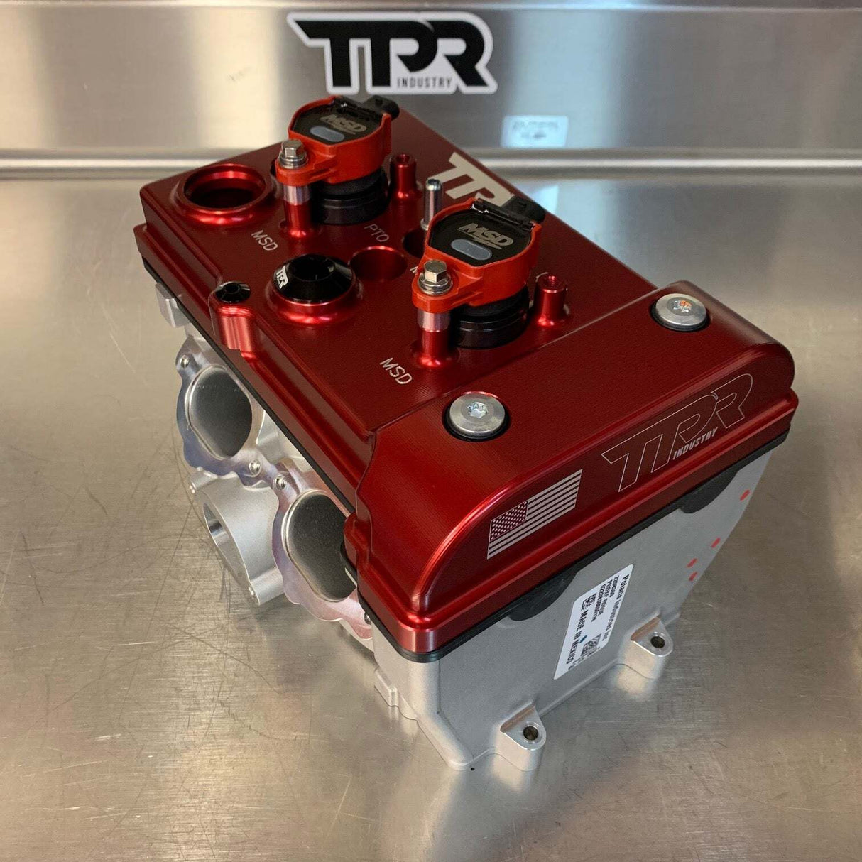 TPR Industry RZR Red Billet Valve Cover W/Oilers - Turbo R / Pro XP